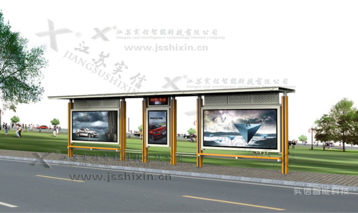 抚州市产品选型参考：仿古候车亭公交候车亭、城市候车亭产品外观图